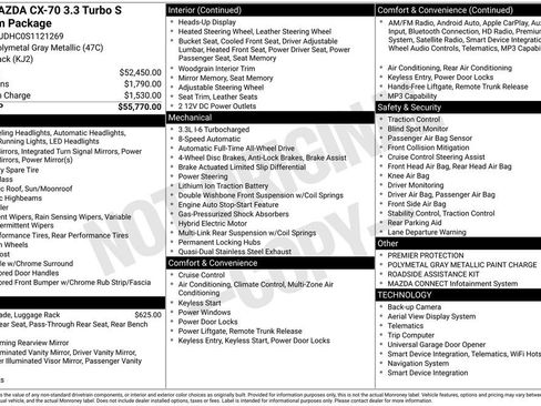New 2025 MAZDA CX-70 3.3 Turbo S w/ Premium Package image 6