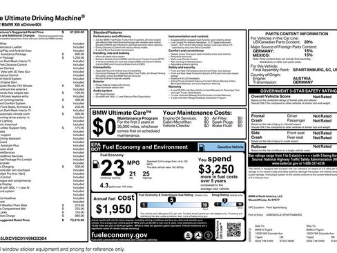 Used 2022 BMW X6 xDrive40i w/ Premium Package image 2