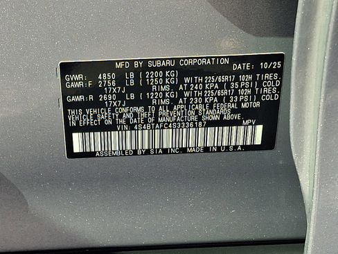 Certified 2025 Subaru Outback Premium AWD/4WD image 27