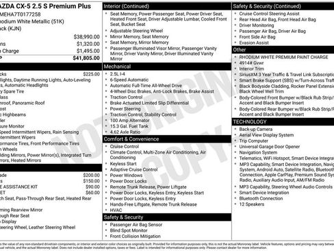 New 2026 MAZDA CX-5 2.5 S w/ Premium Plus Package AWD/4WD image 35