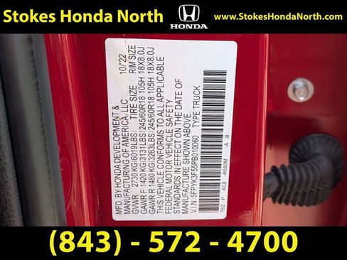 Certified 2023 Honda Ridgeline RTL image 6