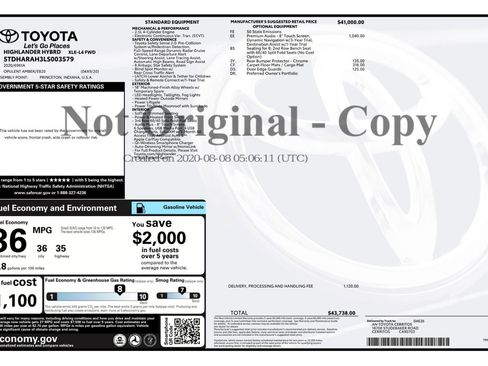 Used 2020 Toyota Highlander XLE image 54