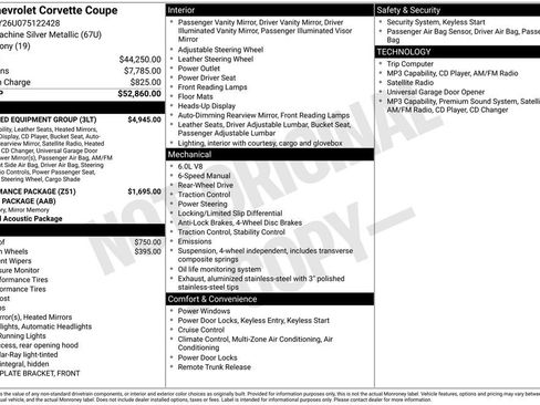 Used 2007 Chevrolet Corvette Coupe w/ Preferred Equipment Group RWD image 4