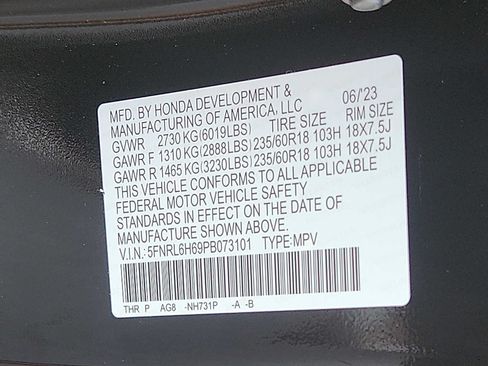 Certified 2023 Honda Odyssey EX-L image 25