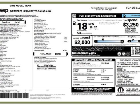Used 2018 Jeep Wrangler Unlimited Sahara image 11
