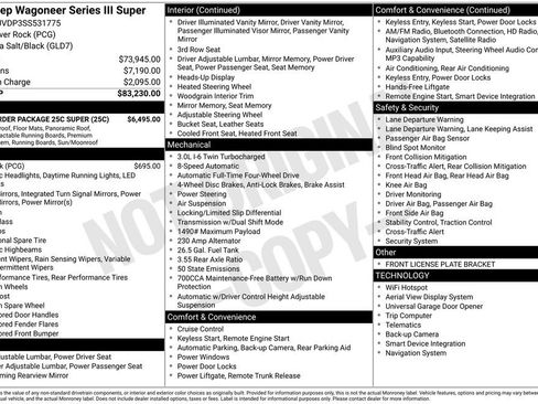 Used 2025 Jeep Wagoneer Series III w/ Quick Order Package 25C Super image 4