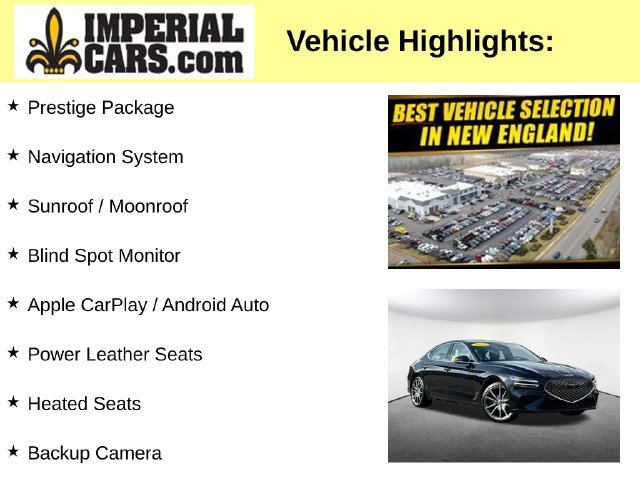 Used 2022 Genesis G70 2.0T w/ Prestige Package RWD image 8