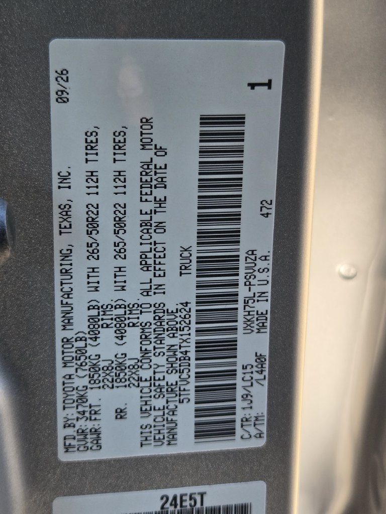 New 2026 Toyota Tundra Capstone AWD/4WD image 22