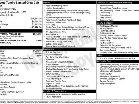 Used 2017 Toyota Tundra Limited w/ Limited Premium Package AWD/4WD image 5
