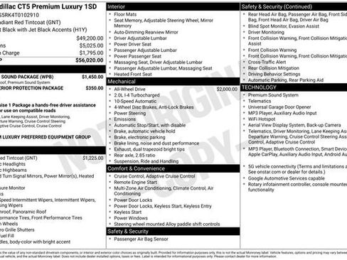 Certified 2026 Cadillac CT5 Premium Luxury w/ Sun And Sound Package AWD/4WD image 32