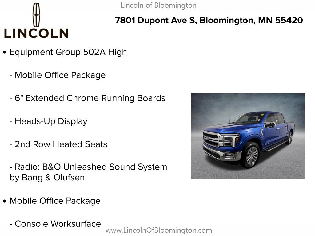 Used 2024 Ford F150 Lariat w/ Equipment Group 502A High AWD/4WD image 5