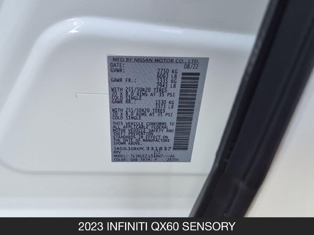 Certified 2023 INFINITI QX60 Sensory w/ Cargo Package FWD image 27