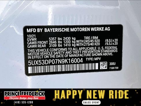 Used 2022 BMW X3 xDrive30i w/ M Sport Package image 29