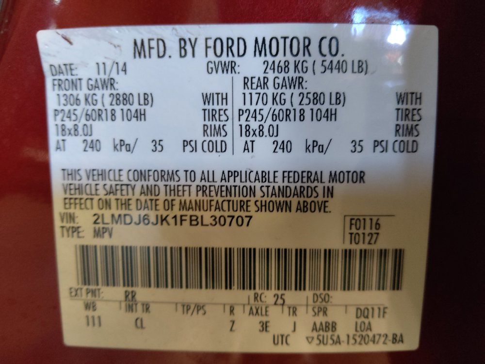 Used 2015 Lincoln MKX FWD w/ Equipment Group 102A image 33