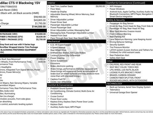 Certified 2026 Cadillac CT5 V Blackwing w/ Precision Package image 95