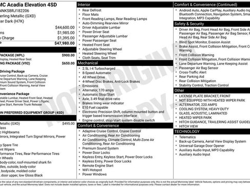 Used 2024 GMC Acadia Elevation w/ Luxury Package AWD/4WD image 25