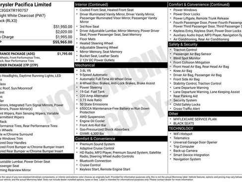 New 2026 Chrysler Pacifica Limited w/ S Appearance Package image 2