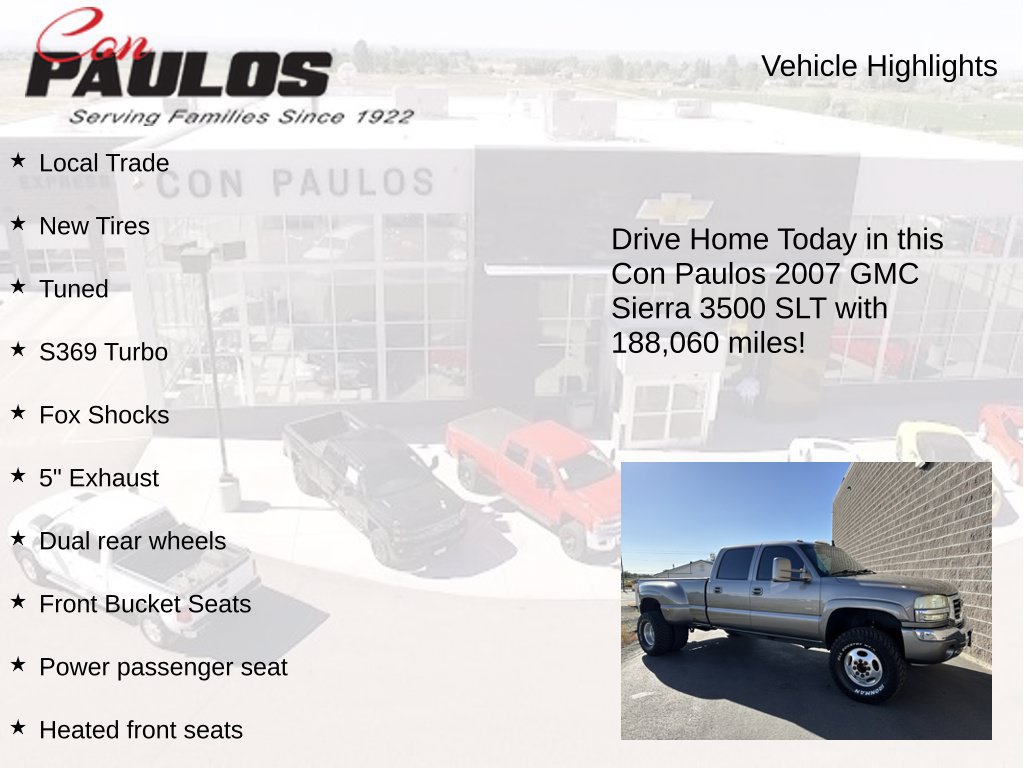 Used 2007 GMC Sierra 3500 SLT w/ Heavy-Duty Power Package AWD/4WD image 8