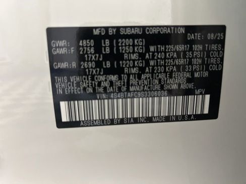 New 2025 Subaru Outback Premium image 43