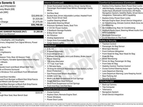 Used 2023 Kia Sorento S w/ Panoramic Sunroof Package FWD image 12