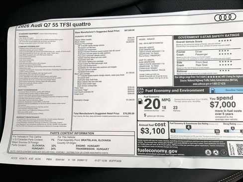 New 2026 Audi Q7 3.0T Premium Plus image 18