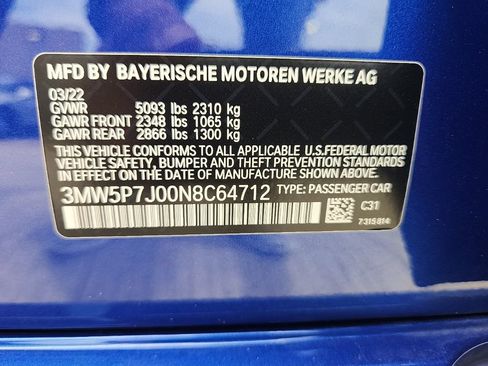 Used 2022 BMW 330e w/ M Sport Package RWD image 8