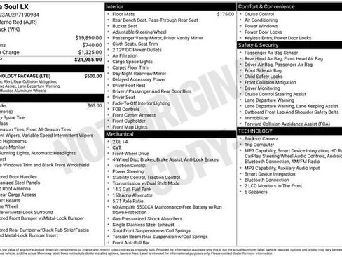 Certified 2023 Kia Soul LX w/ LX Technology Package FWD image 33