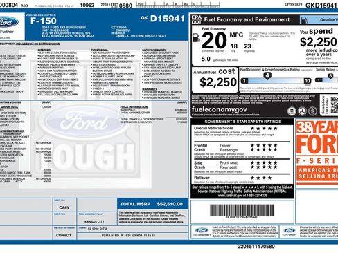 Used 2016 Ford F150 Lariat w/ Equipment Group 501A Mid AWD/4WD image 40