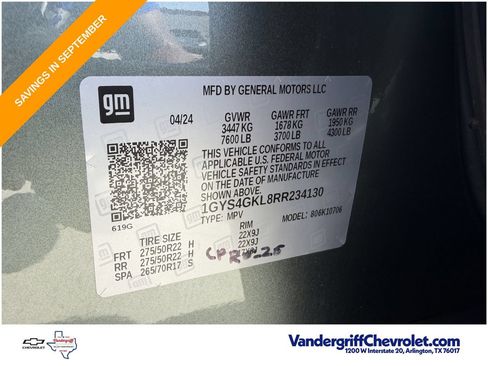 Used 2024 Cadillac Escalade Sport Platinum w/ LPO, ONYX Package AWD/4WD image 29