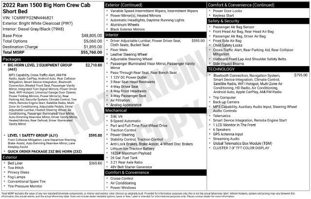 Used 2022 RAM 1500 Big Horn AWD/4WD image 6