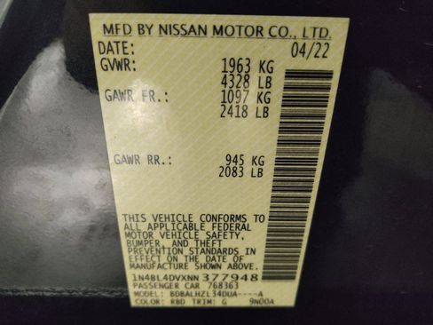 Used 2022 Nissan Altima 2.5 SV FWD image 33