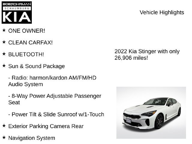 Used 2022 Kia Stinger GT-Line w/ Sun & Sound Package AWD/4WD image 7