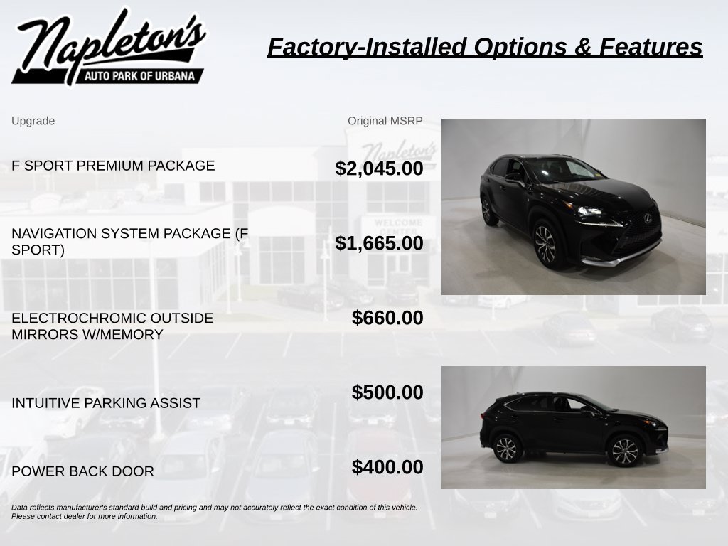 Used 2017 Lexus NX 200t F Sport w/ F Sport Premium Package AWD/4WD image 4