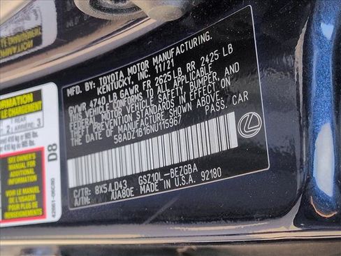 Used 2022 Lexus ES 350 w/ Premium Package FWD image 24