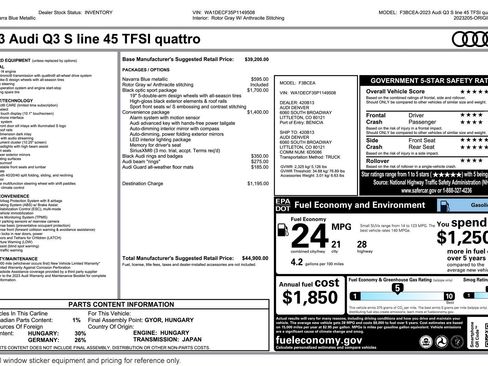 Used 2023 Audi Q3 2.0T Premium w/ Black Optic Sport Package image 3