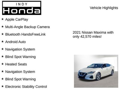 Used 2021 Nissan Maxima 3.5 SV w/ Floor Mat Group image 7