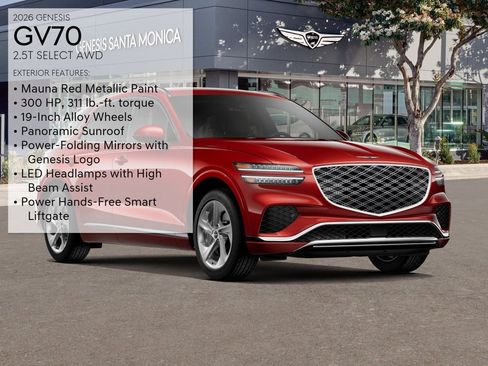 New 2026 Genesis GV70 2.5T Select AWD/4WD image 3
