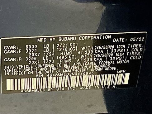 Used 2022 Subaru Ascent Limited w/ Technology Package image 35