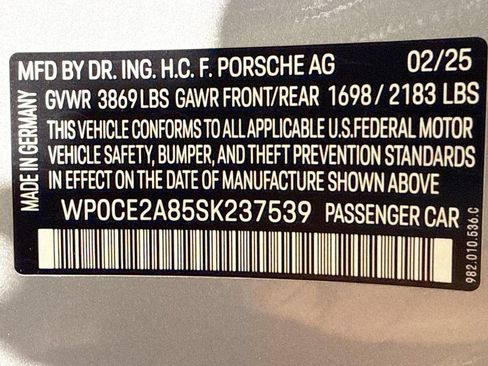 Certified 2025 Porsche 718 Boxster Spyder RS RWD image 30
