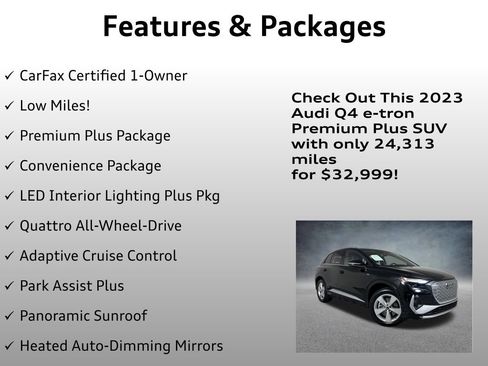 Used 2023 Audi Q4 e-tron Premium Plus w/ Premium Plus AWD/4WD image 4