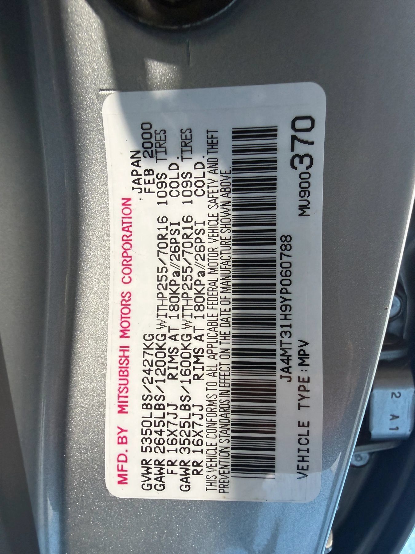 Used 2000 Mitsubishi Montero Sport XLS AWD/4WD image 65