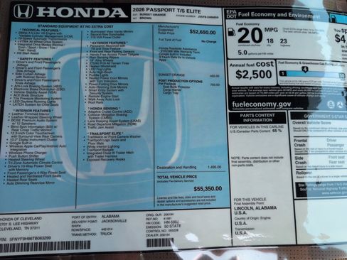 New 2026 Honda Passport TrailSport Elite image 17