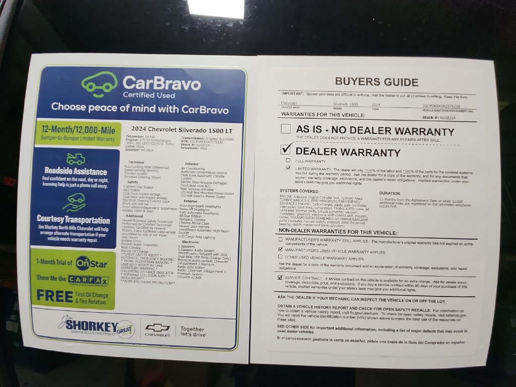 Used 2024 Chevrolet Silverado 1500 LT AWD/4WD image 33