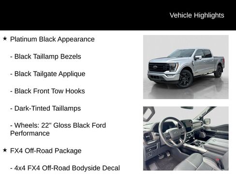 Certified 2023 Ford F150 Platinum w/ FX4 Off-Road Package AWD/4WD image 11