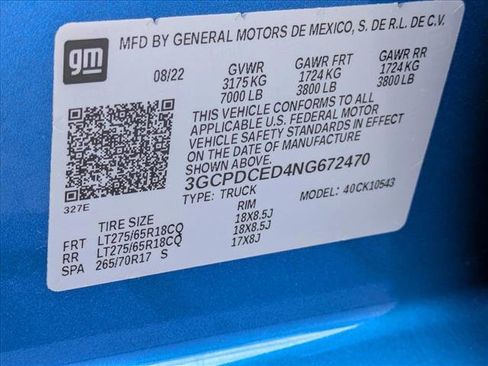 Used 2022 Chevrolet Silverado 1500 Custom Trail Boss AWD/4WD image 27