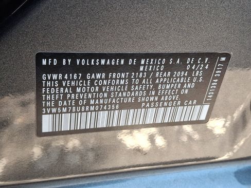 Certified 2024 Volkswagen Jetta S FWD image 28
