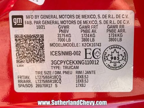 Used 2022 Chevrolet Silverado 1500 Custom Trail Boss AWD/4WD image 43