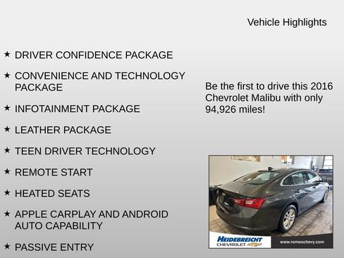 Used 2016 Chevrolet Malibu LT w/ Leather Package image 7