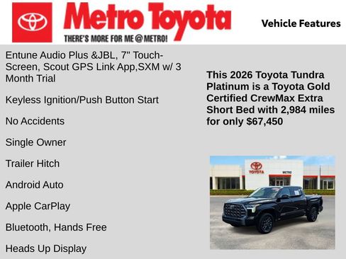 Certified 2026 Toyota Tundra Platinum AWD/4WD image 16