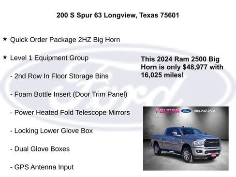 Used 2024 RAM 2500 Big Horn w/ Sport Appearance Package image 5